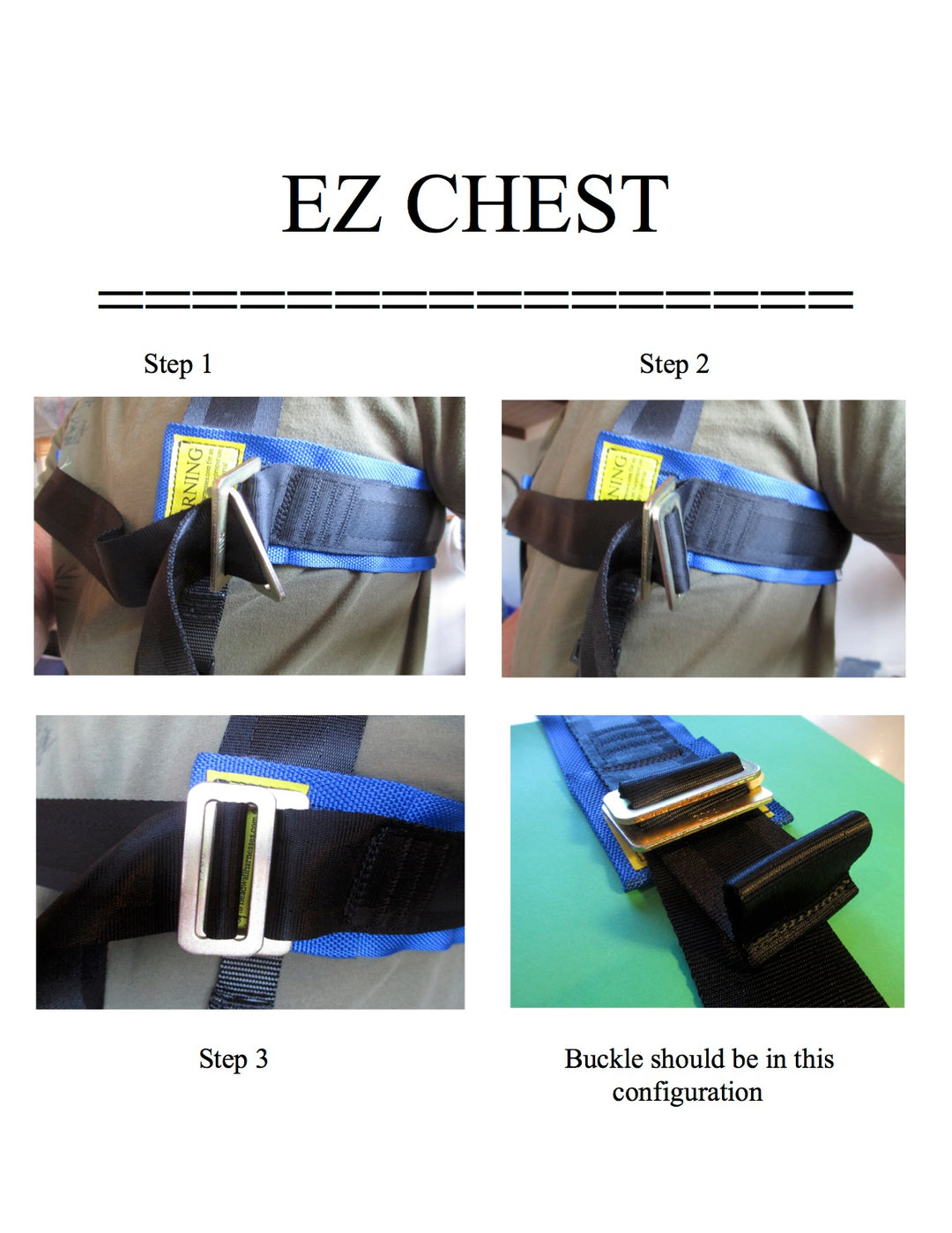 Headwall, EZ Chest Harness