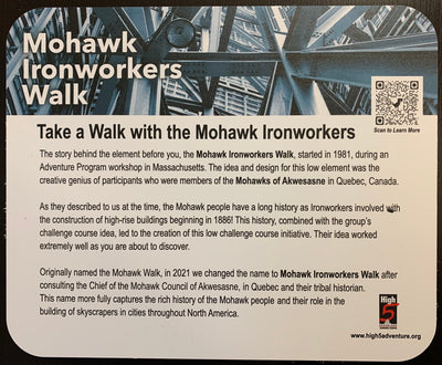 Mohawk Ironworkers Walk Sign